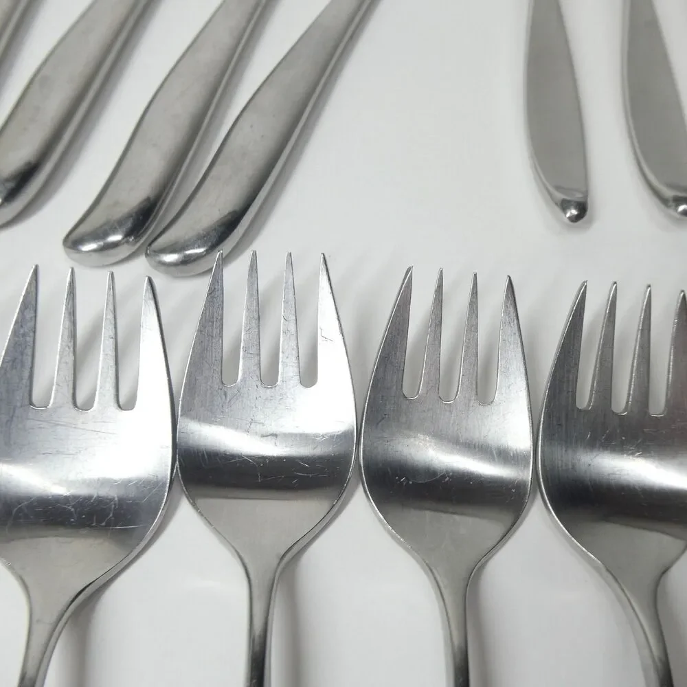Lauffer Towle Design 2 Stainless Japan 21pc Flatware Lot Forks 18/8 MCM Vintage